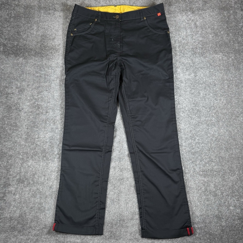 Timeless Elements McDonald's Pants Womens 10/30 Black/Gray Straight Leg Workwear
